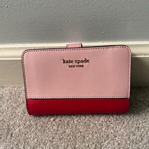 Kate Spade Two-Tone Pink and Red Wallet
